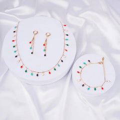 Radient Multicolour Enamel Jewellery Set