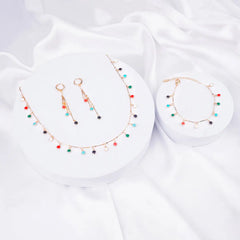 Radient Multicolour Enamel Jewellery Set