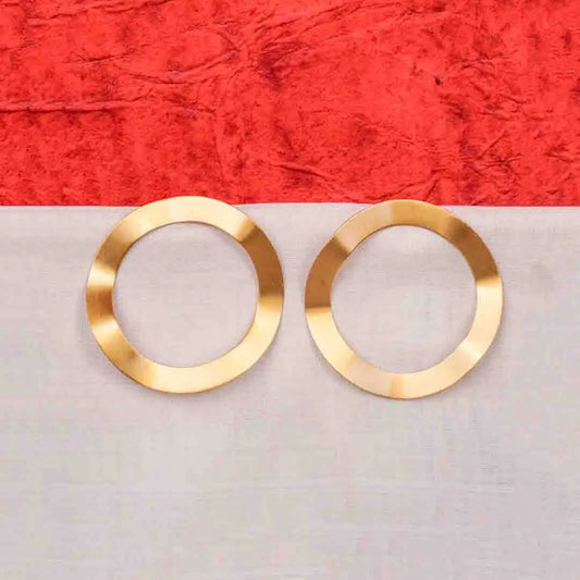 Brass Uneven Circular Round Hoops
