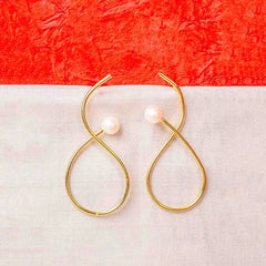 Pearl Swirl Drop Earrings