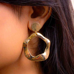 Sculptured Gleam Drop Earrings