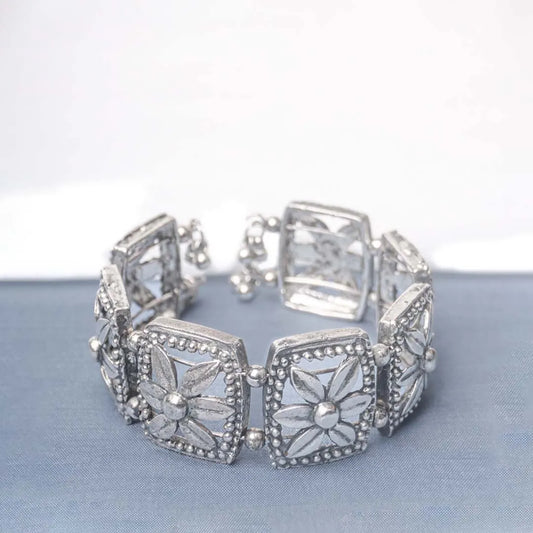 Oxidised Floral Bracelet