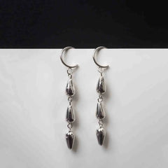 Metallic Layered Drop Dangle Earrings