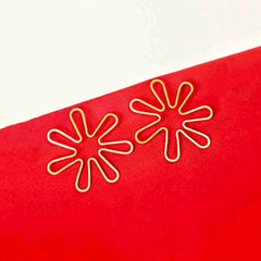 Brass Floral Wired Drop Earrings