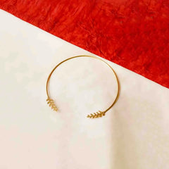 Brass Olive Leaf Hasli