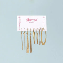 Set of 4 Brass Earrings Combo