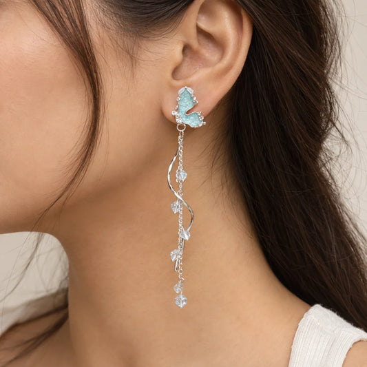 Turquoise Monarch Dangle Earrings