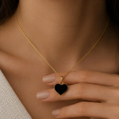 Gold Heart Pendant Necklace