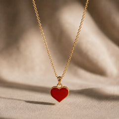 Gold Heart Pendant Necklace