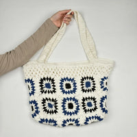 Crochet White n Black Shoulder Bag