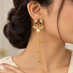 Royal Lotus Cascade Earrings