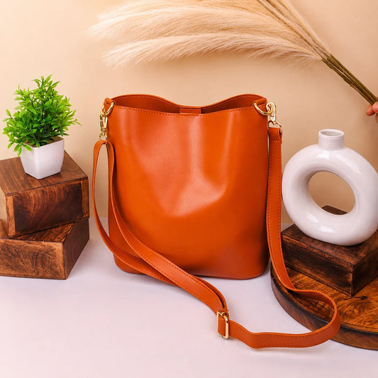 Tan Bucket Bag