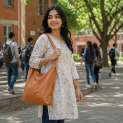 Tan Hobo Tote Bag