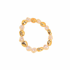 Pack Of 2 Golden Pearl Bracelet