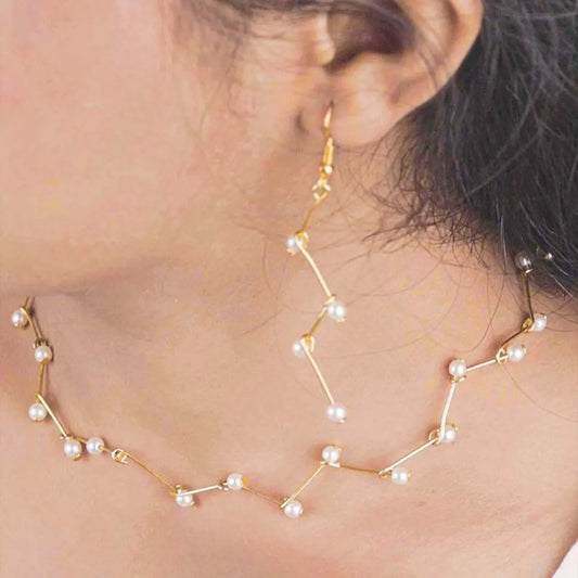 Traditional Zig Zag Pearl Link Set