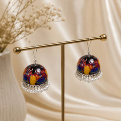 Meenakari Garba Dancer Dome Jhumka Earrings