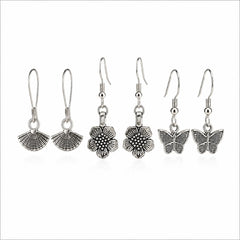 Oxidised Tiny Charm Earrings Combo
