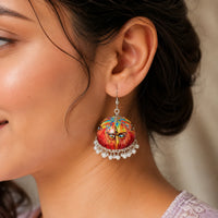 Divine Gaze Meenakari Jhumkas