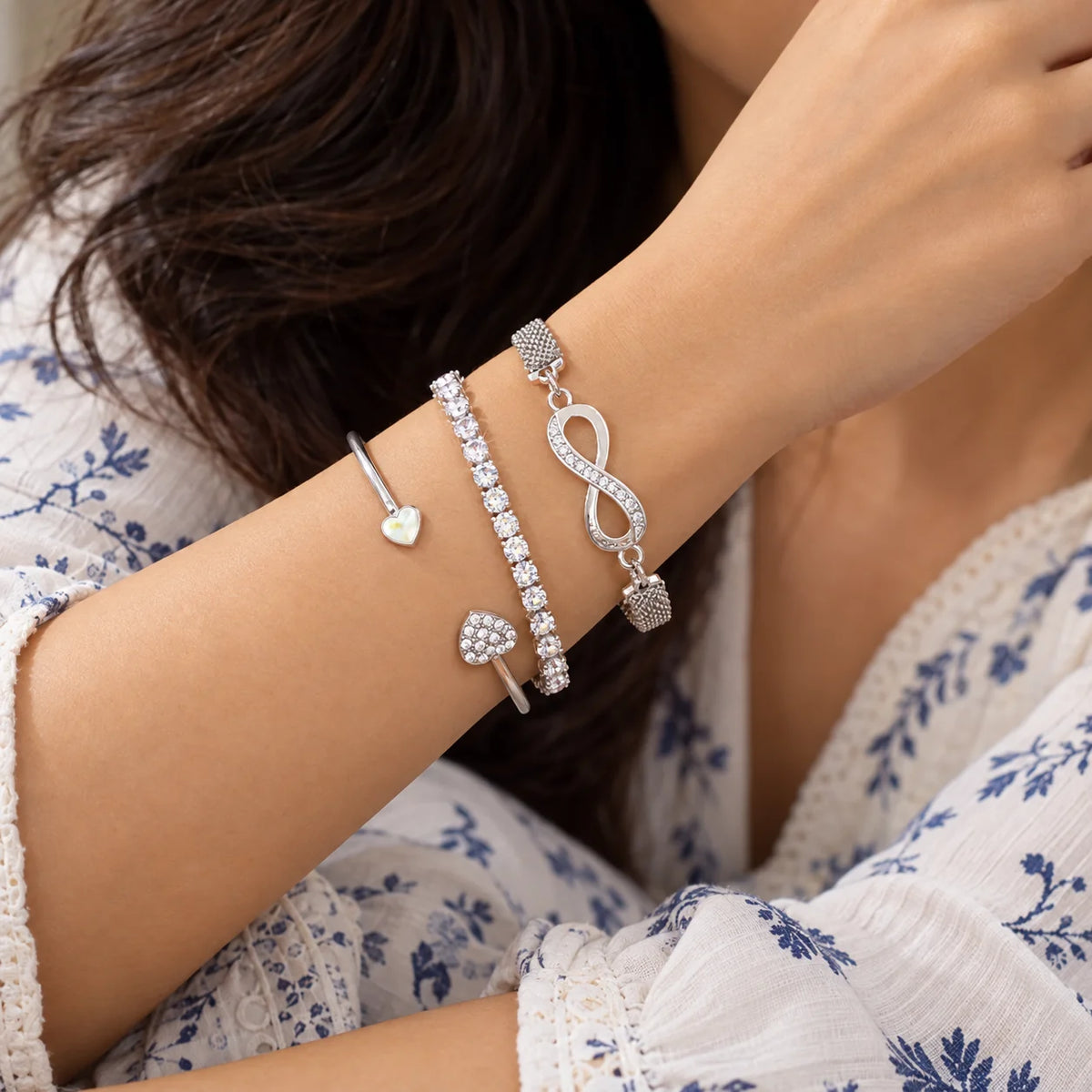 Silver Sparkle Bracelet Combo