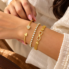 Golden Sparkle Bracelet Combo