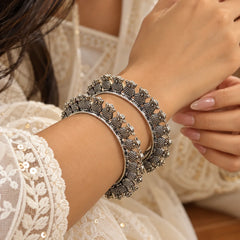Oxidised Owl Motif Bangles