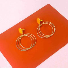 Tripple Circles Dangle Earrings