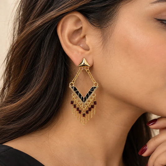 Golden Boho Dangle Earrings