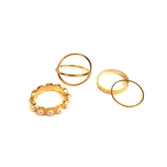 Pack of 4 Western Pearl Rings Combo
