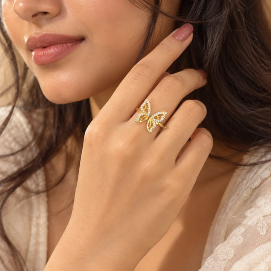 Golden Butterfly Ring