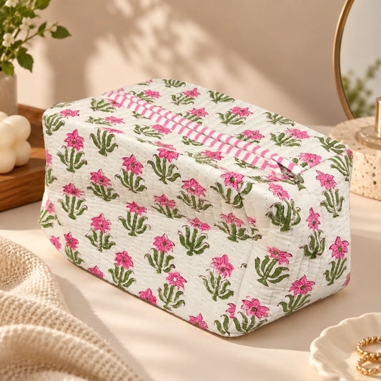 Pink Floral Single Pouch