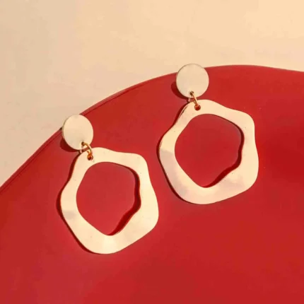 Sculptured Gleam Drop Earrings