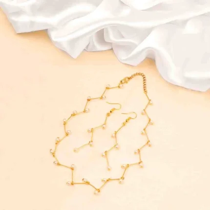 Traditional Zig Zag Pearl Link Set