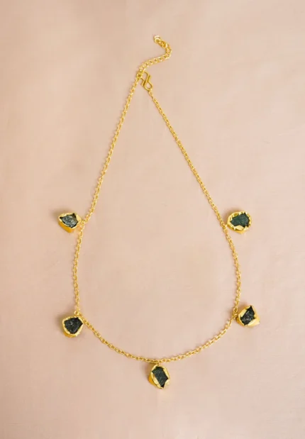 Raw Stone Chain Necklace