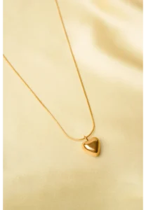 Trendy gold-tone rope chain necklace with a circular pendant, elegantly designed with a glittery silver inlay and a rose engraving, secured with a lobster claw clasp.