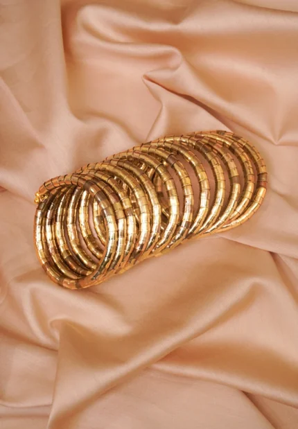 Gilded Gold Toned Spiral Bracelet