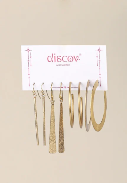Set of 4 Brass Earrings Combo