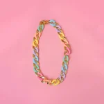 Pastel Curb Chain Necklace - Image 2