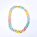 Pastel Curb Chain Necklace - Image 4