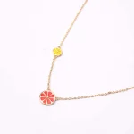 Golden Twin Floral Chain Necklace - Image 9