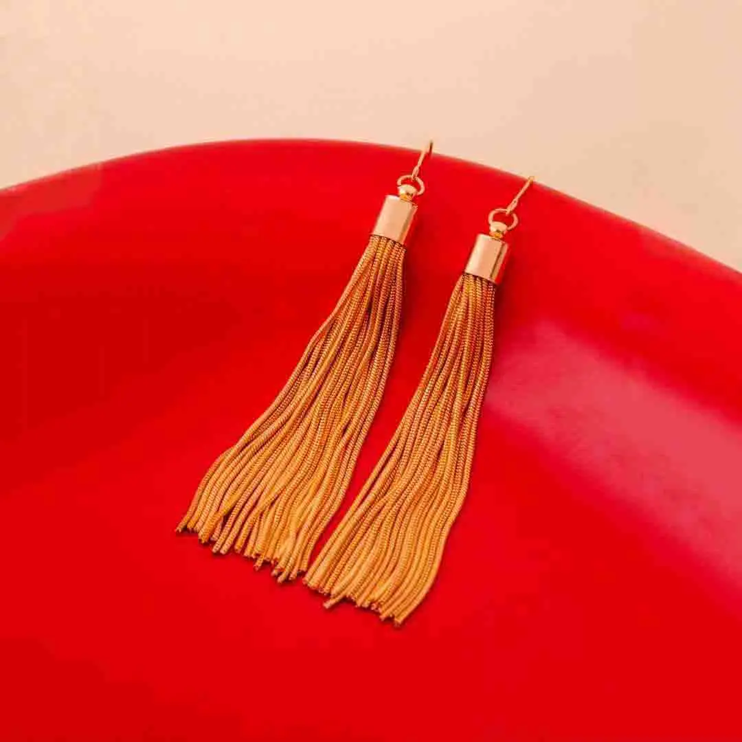 130-Th-1.webp Cascading Tassel Earrings - Image 1