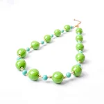 Chunky Beaded Statement Necklace - Image 5