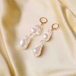 Baroque Pearl Dangle Earrings