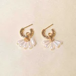 Small Pearl C-Hoop Earrings - Image 6