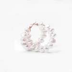Baroque Pearl Hoop Earrings - Image 4