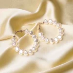 Baroque Pearl Hoop Earrings