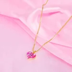Blush Heart Pendant Necklace - Image 2