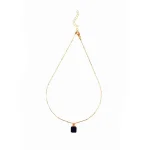 Black Square Pendant Chain Necklace - Image 5