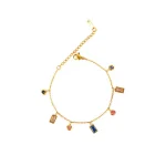 Colourful Gemstone Chain Bracelet - Image 3
