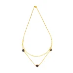 Black Heart Layered Chain Necklace - Image 3