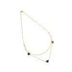 Black Heart Layered Chain Necklace - Image 4